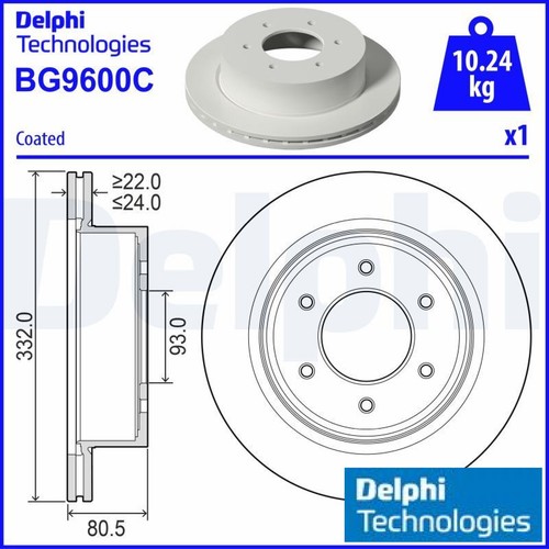 Bremsscheibe delphi bg9600c - 2x,